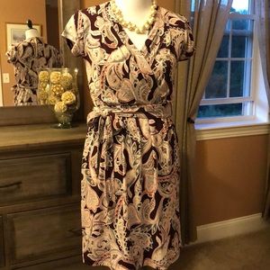 Pretty paisley wrap dress.